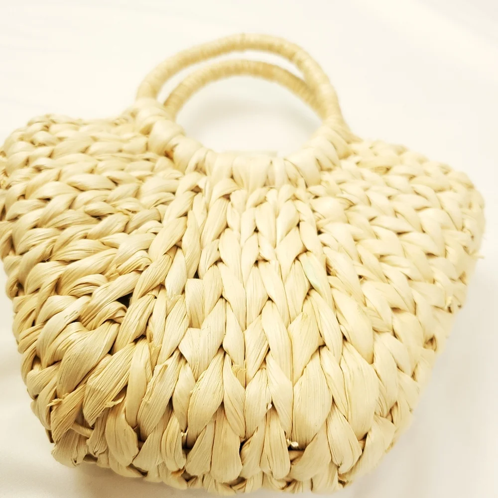 Toby NYC Children's Floral Wicker Bag